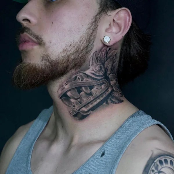 34 aztec neck tattoo ideas neck tattoo aztec tattoo a