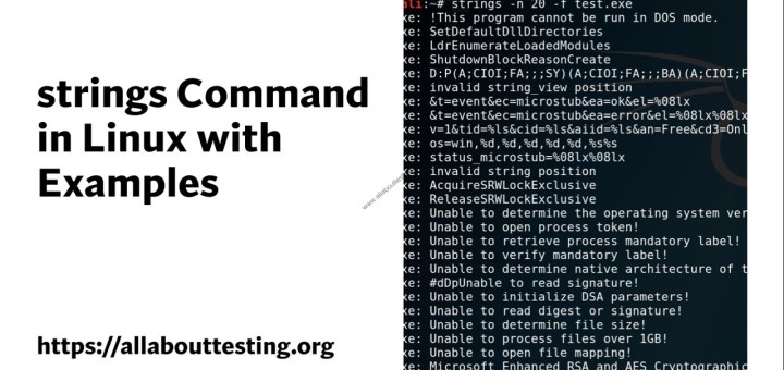 strings Command in Linux with Examples | All About Testing