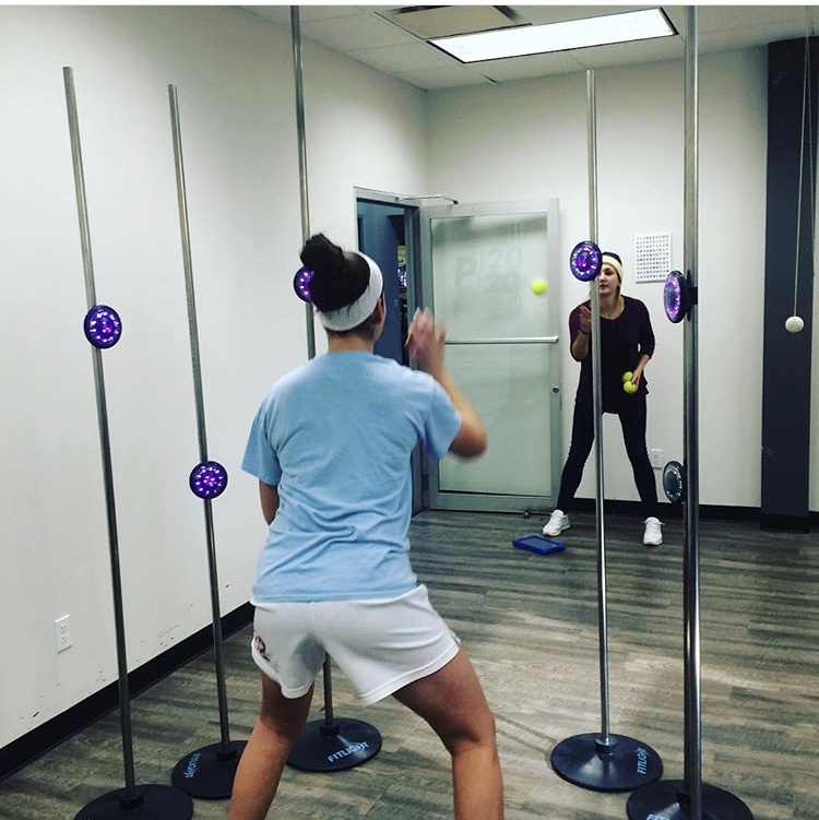 Working with an athlete at Performance 20/20