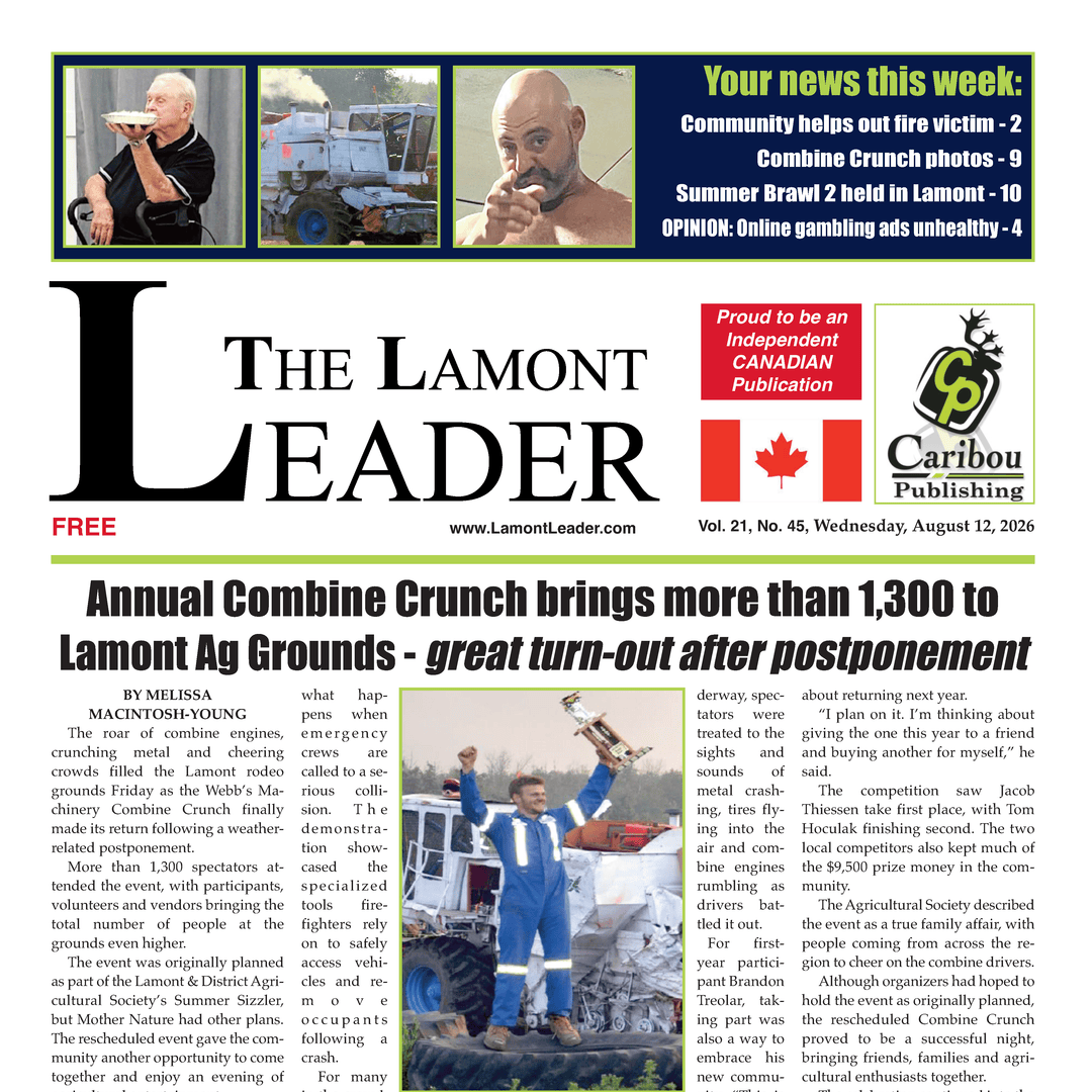 Combine Crunch brings out more than 1,300 to Lamont – read the August 12 LEADER!