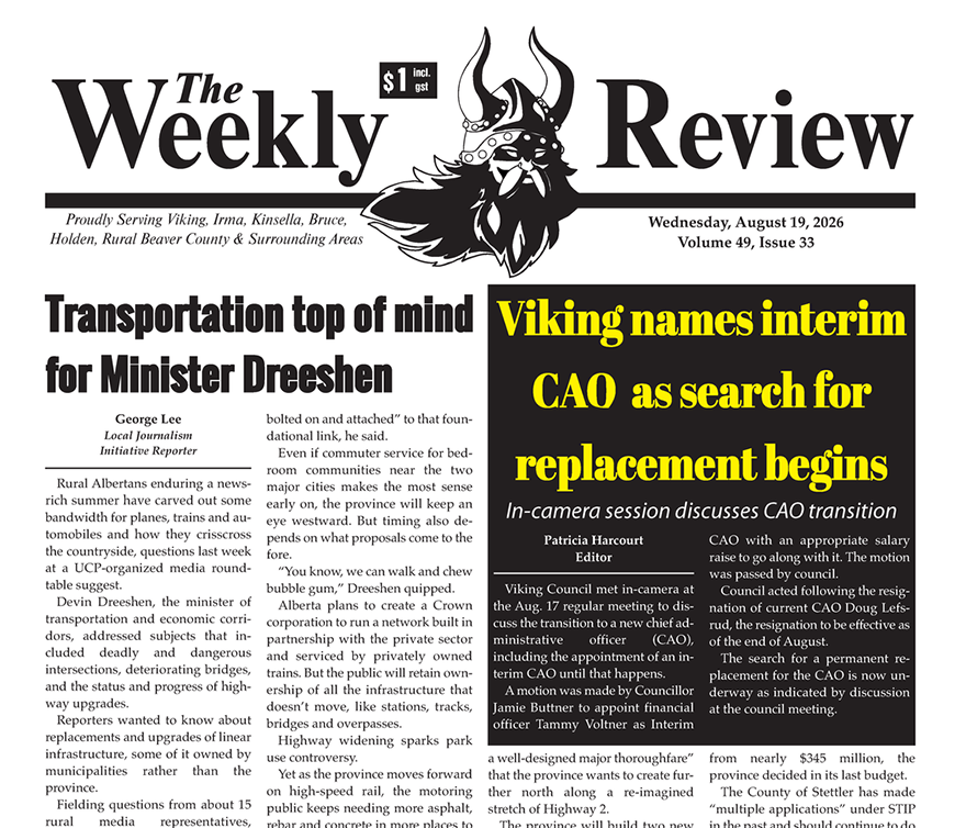 Viking names interim CAO – read the August 19 Weekly Review