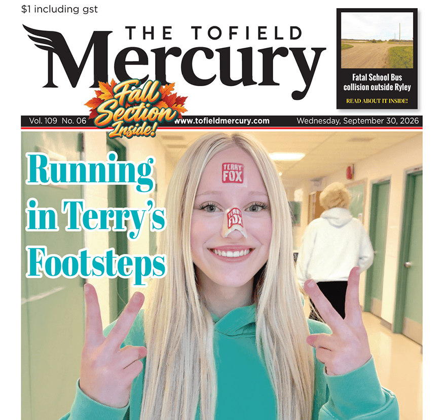 Running in Terry Fox’s Foosteps – Sept 30 Tofield Mercury