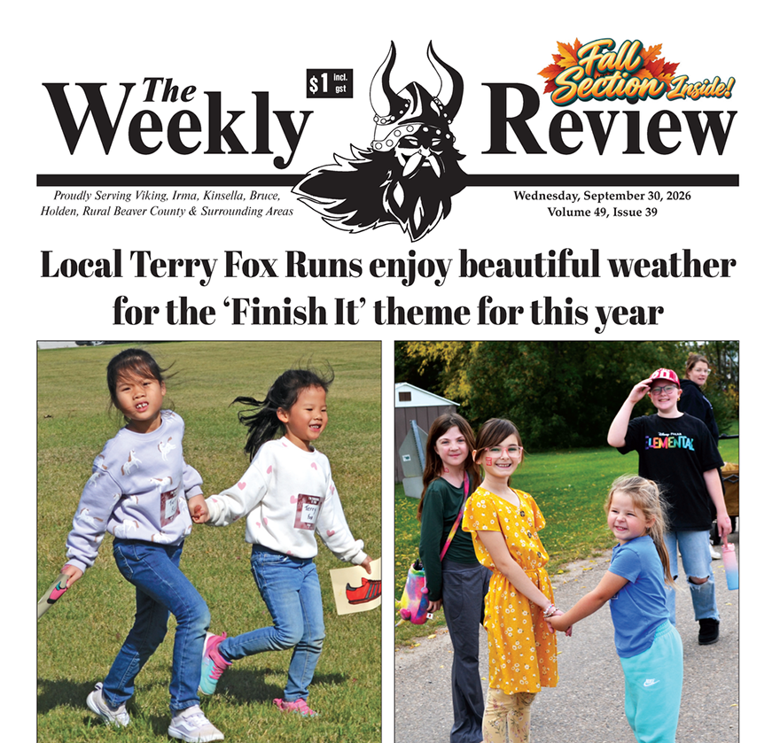 Local Terry Fox runs enjoy beautiful weather – Sept 30 Weekly Review