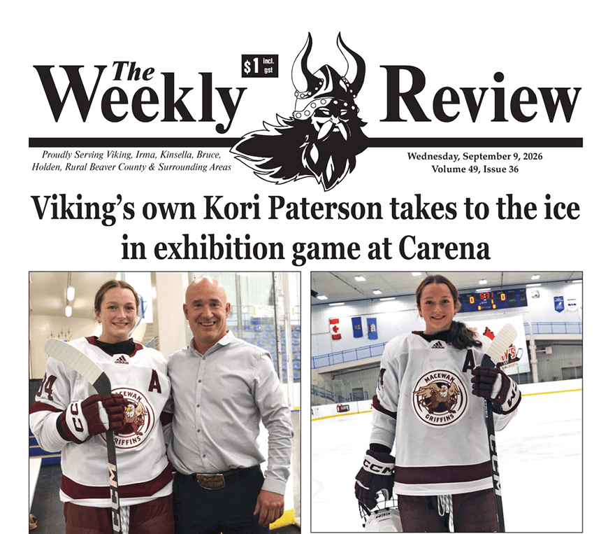 Kori Paterson takes to the ice at the Viking Carena – Sept 9 Weekly Review
