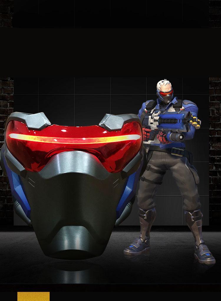 Overwatch Soldier 76 Masks With LED Cosplay