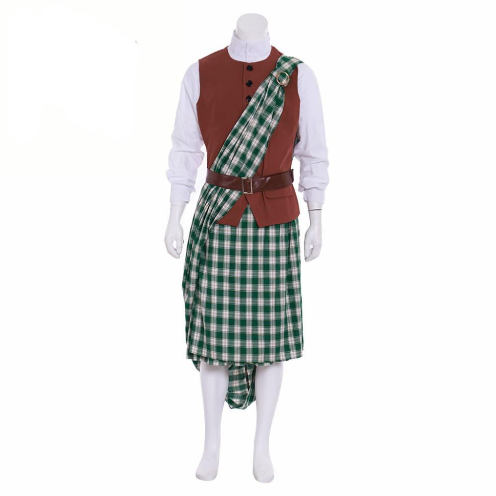 Outlander Jamie Fraser Medieval Scottish Green Jacket Cosplay Costume