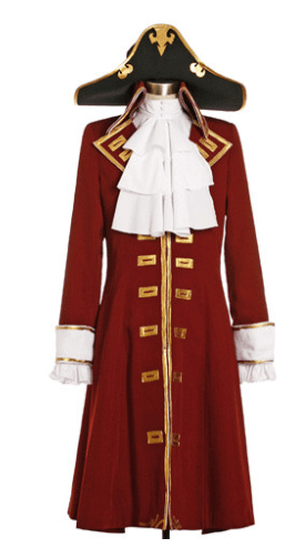 Pirates Of The Caribbean Captain Scarlet Trench Cosplay Costume
