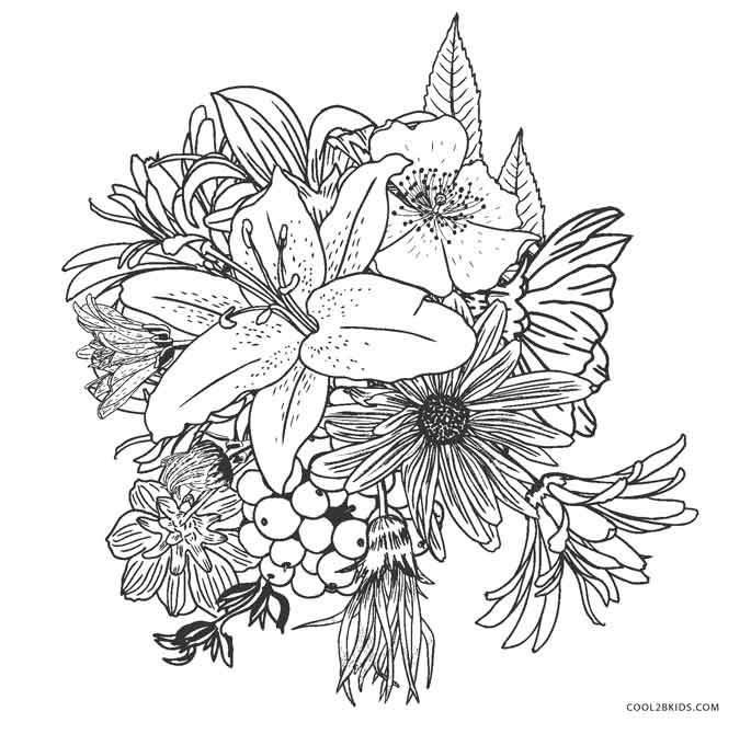 flowers to color and print free printable flower coloring pages all crafty things