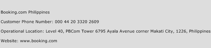 Booking.com philippines number