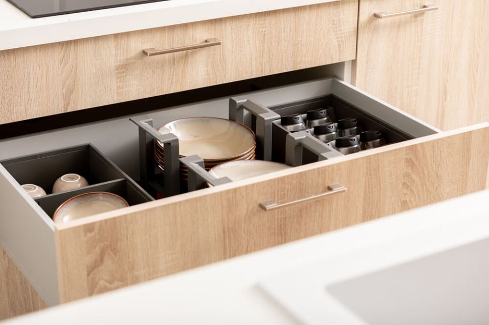 a beautifully organized and decluttered kitchen drawer