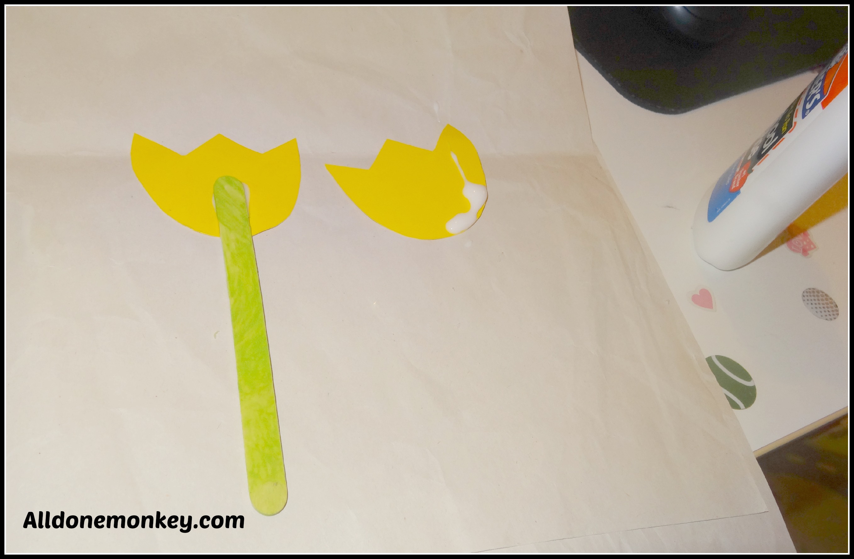 Spring Flower Craft: Popsicle Stick Tulips {Naw Ruz} - All Done Monkey