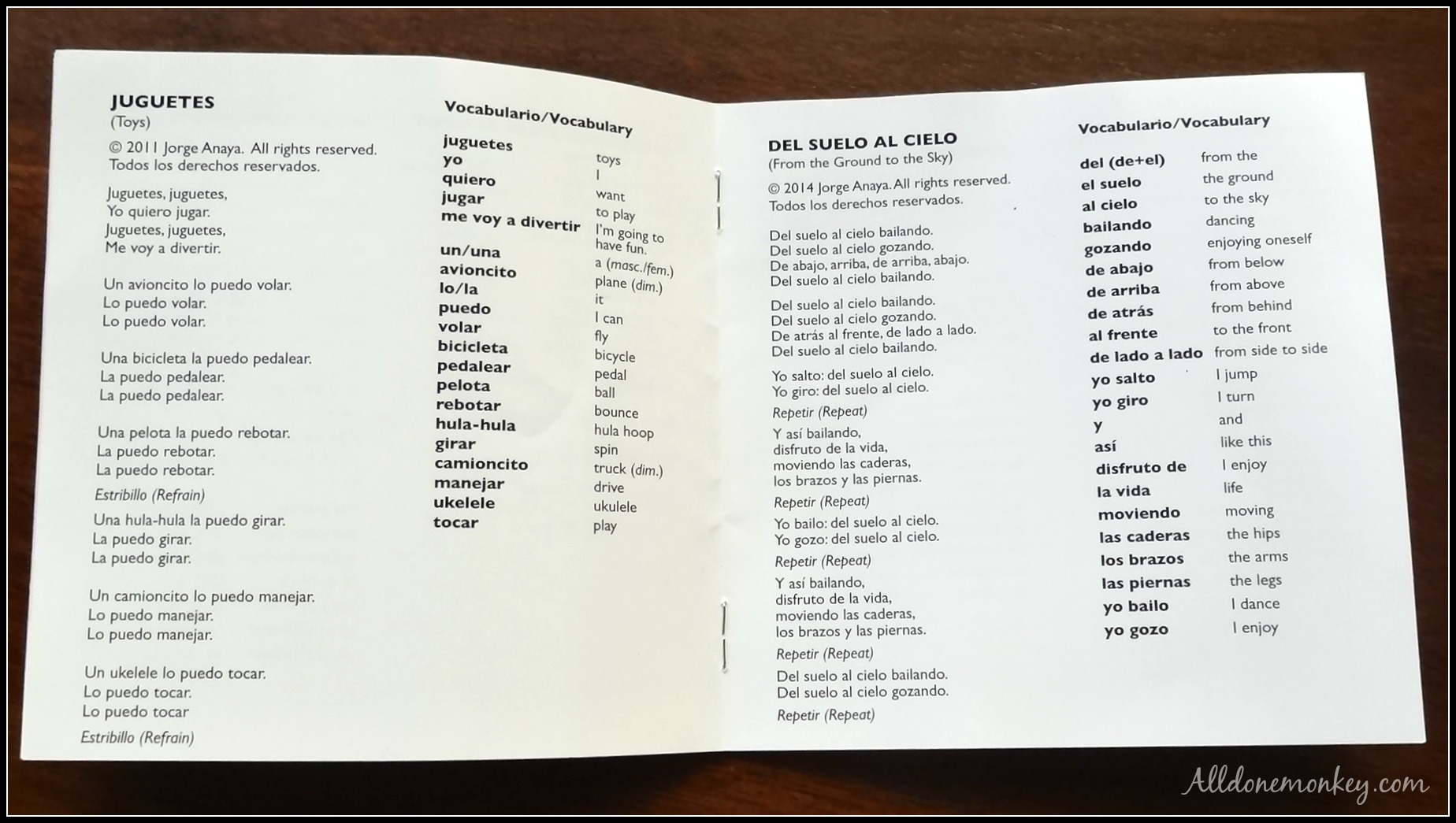 Spanish Learning Songs for Kids Whistlefritz CD Review All Done Monkey