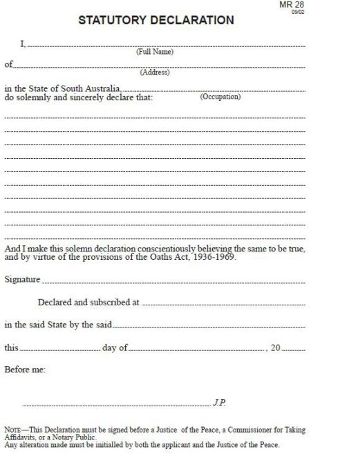 Australian Affidavit Template Free Templates Legal Tips