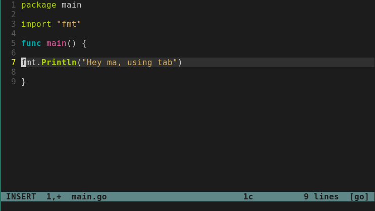 Julia Vim With Youcompleteme Inserts Extra Tabs Spaces Randomly Issue 180 - HD Light Pictures for Desktop