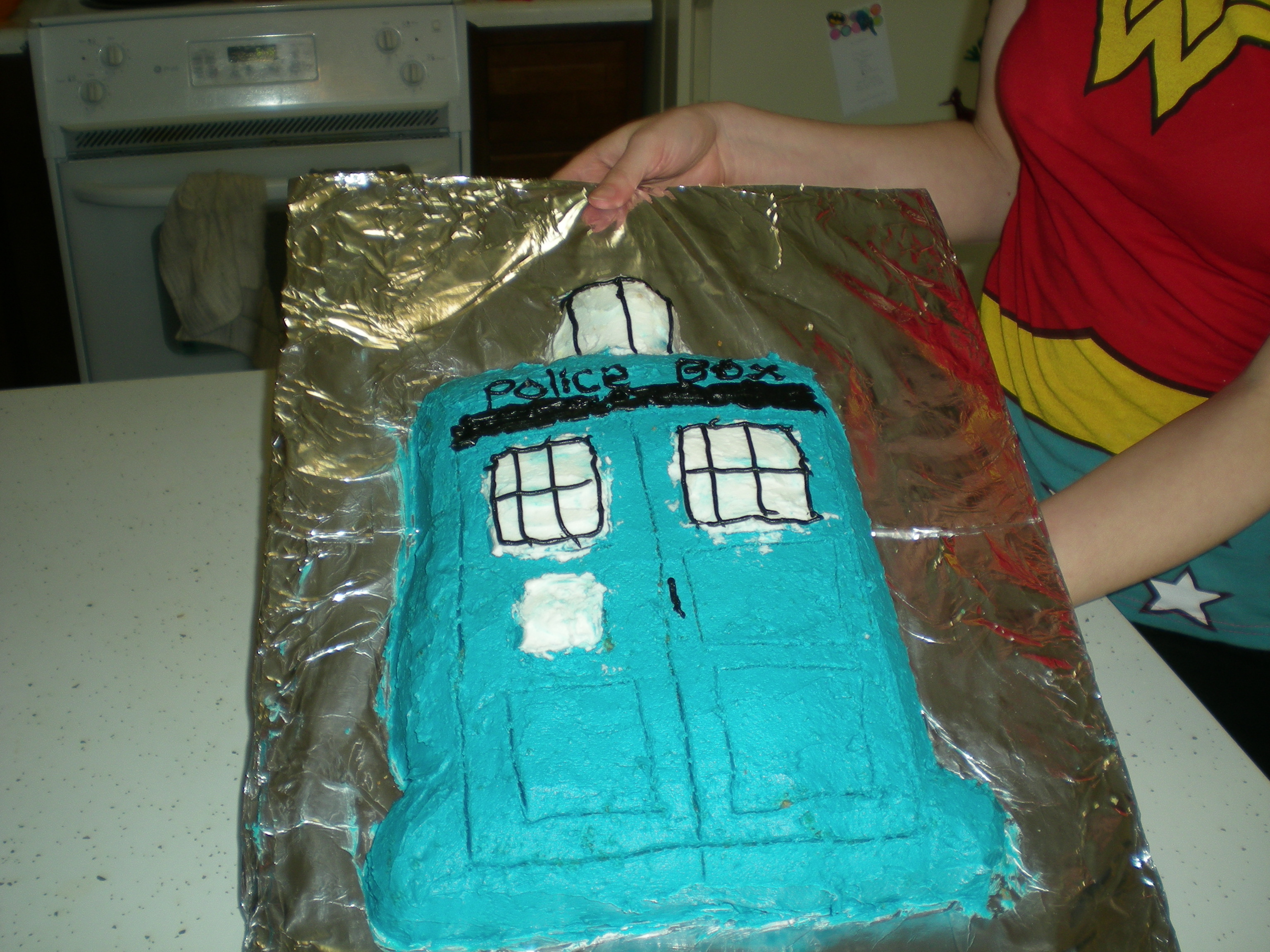 April - Michael's Tardis birthday cake!