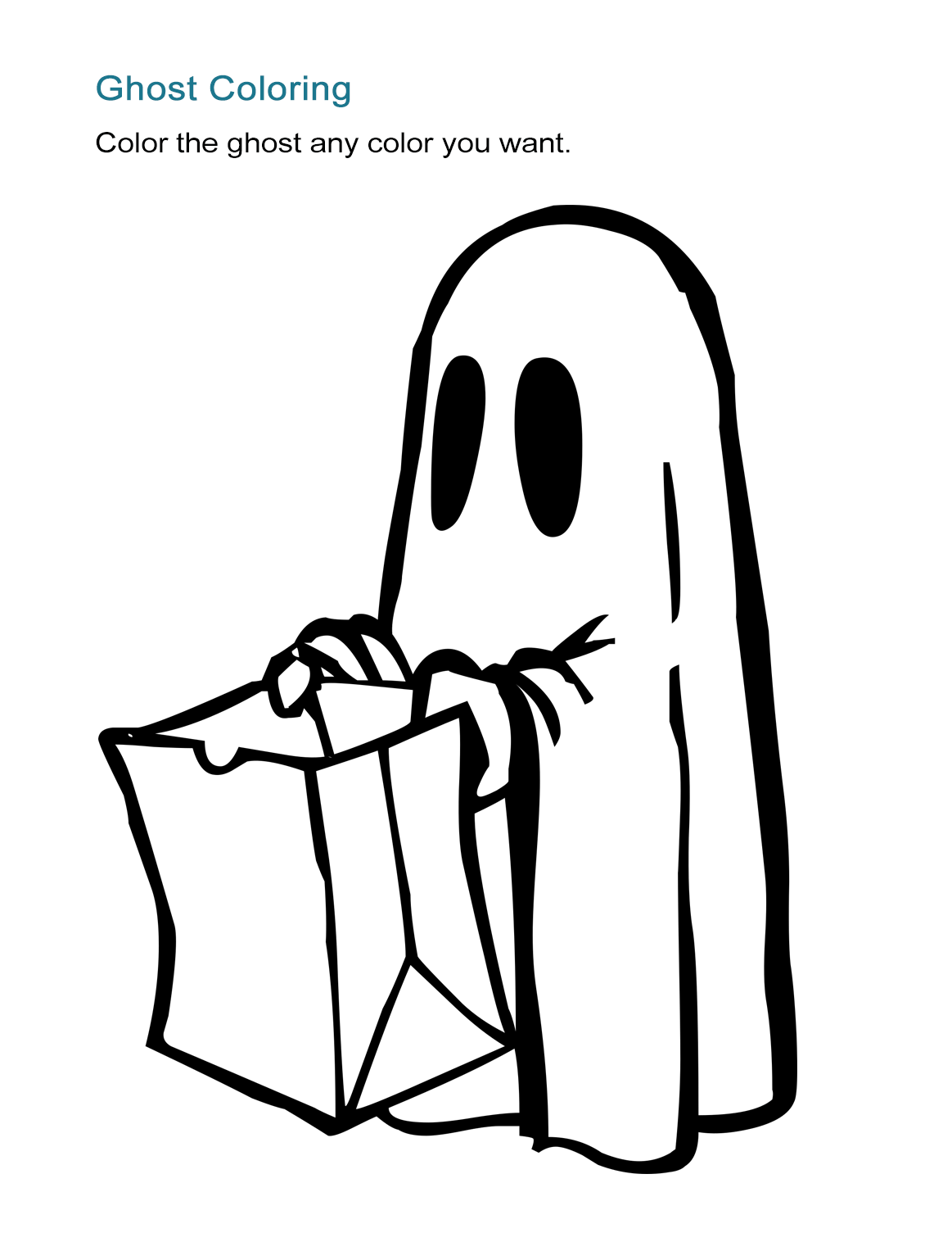 Printable ghost coloring pages for kids. 10 Halloween Coloring Sheets Free And Print Ready All Esl