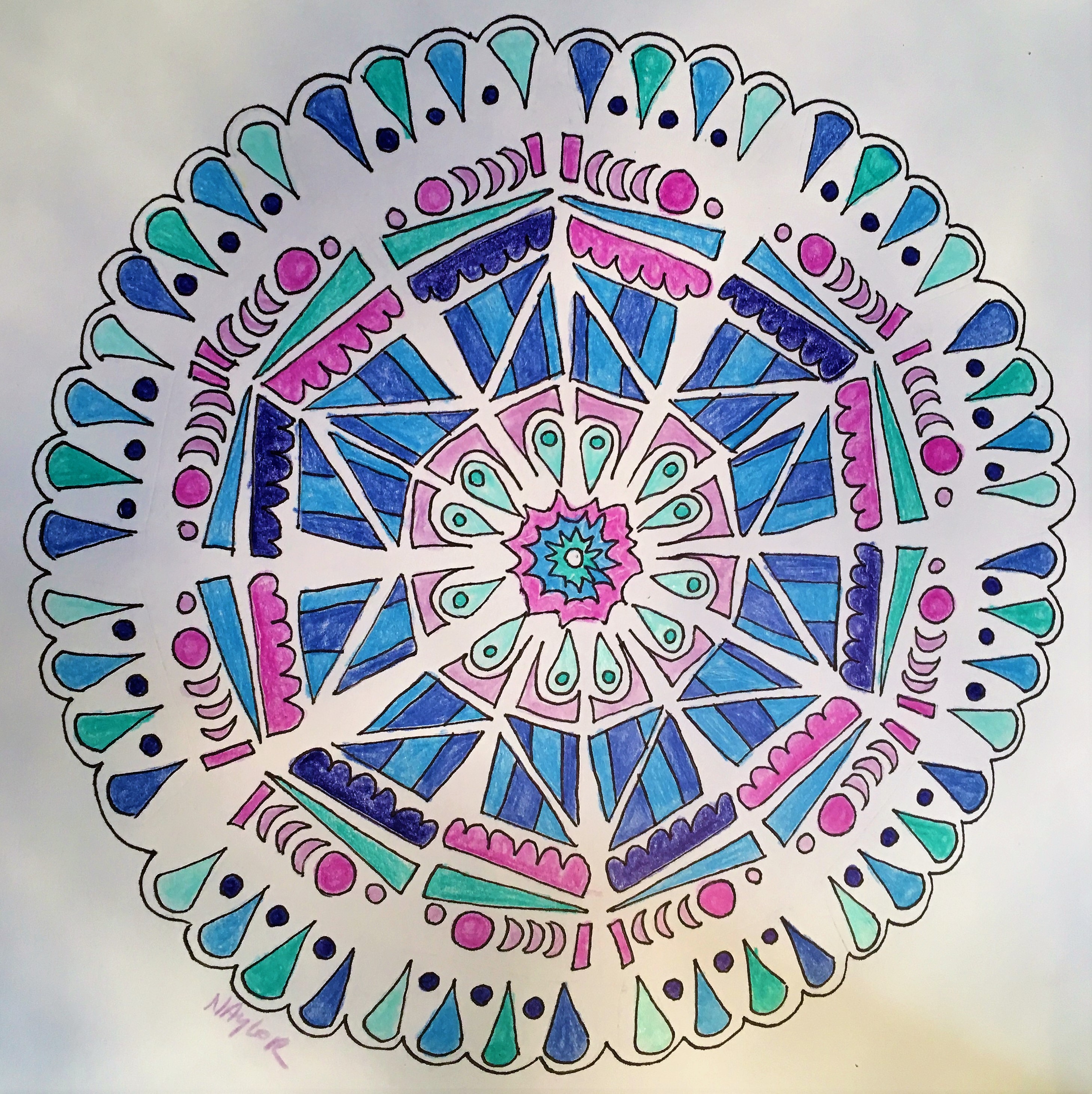 Mandala 1- 2017- Crayon