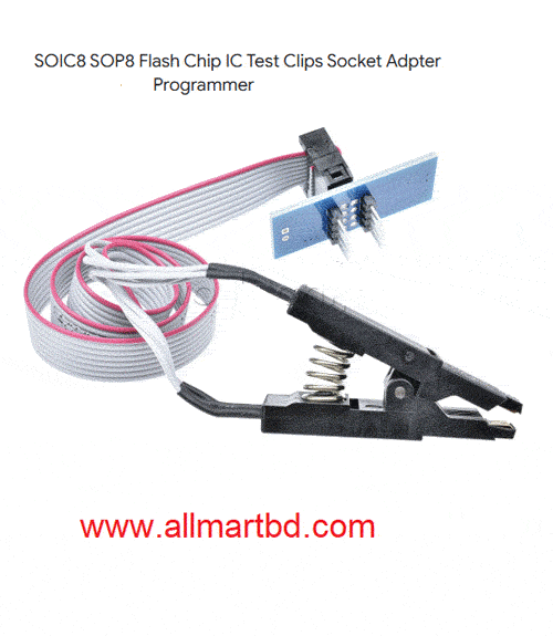 SOIC8/SOP8 Flash Chip IC Test Clips Socket Adpter BIOS/24/25/93 Programmer