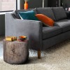 All Nested Weathered Brown Cement Tree Stump Stool - Outdoor Indoor Patio Furniture Round Seat