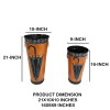 Rustic Metal Umbrella Stand Set, Engraved, Brown