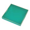 Mimosa Green Square Serving Tray with Cutout Handles - Plastic Decorative Tray for Home Decor & Kitchen
