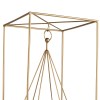 Gold Metal Candle Holder Geometric Hanging Decor 21.5" Iron Candle Stand