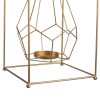 Gold Metal Candle Holder Geometric Hanging Decor 21.5" Iron Candle Stand