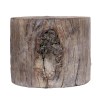 All Nested Weathered Brown Cement Tree Stump Stool - Outdoor Indoor Patio Furniture Round Seat