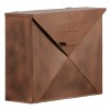 Vintage Copper Iron Mailbox - Wall Mount Envelope Mailbox with Handle - Large Capacity - 16.5x5x12 Inches
