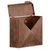 Vintage Copper Iron Mailbox - Wall Mount Envelope Mailbox with Handle - Large Capacity - 16.5x5x12 Inches