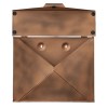 Vintage Copper Iron Mailbox - Wall Mount Envelope Mailbox with Handle - Large Capacity - 16.5x5x12 Inches