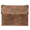 Vintage Copper Iron Mailbox - Wall Mount Envelope Mailbox with Handle - Large Capacity - 16.5x5x12 Inches