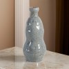 Gray Ceramic Vase 15" Tall - Modern Home Décor Flower Vase, Polished Finish, Decorative Table Vase, Office Decor, Rustic & Fresh Flower Arrangement
