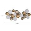 BM180989_4 Mesmerizing Floating Water Plants Metal Wall Art Decor - Gold Silver White - 17.7"H x 39.4"L
