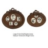 Rustic Brown Ceramic Photo Frames Set of 2 - Wall Mount, Traditional Style, Decorative, Novelty, 15.2x13.8 & 10.8x9.8 Inches