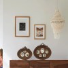 Rustic Brown Ceramic Photo Frames Set of 2 - Wall Mount, Traditional Style, Decorative, Novelty, 15.2x13.8 & 10.8x9.8 Inches