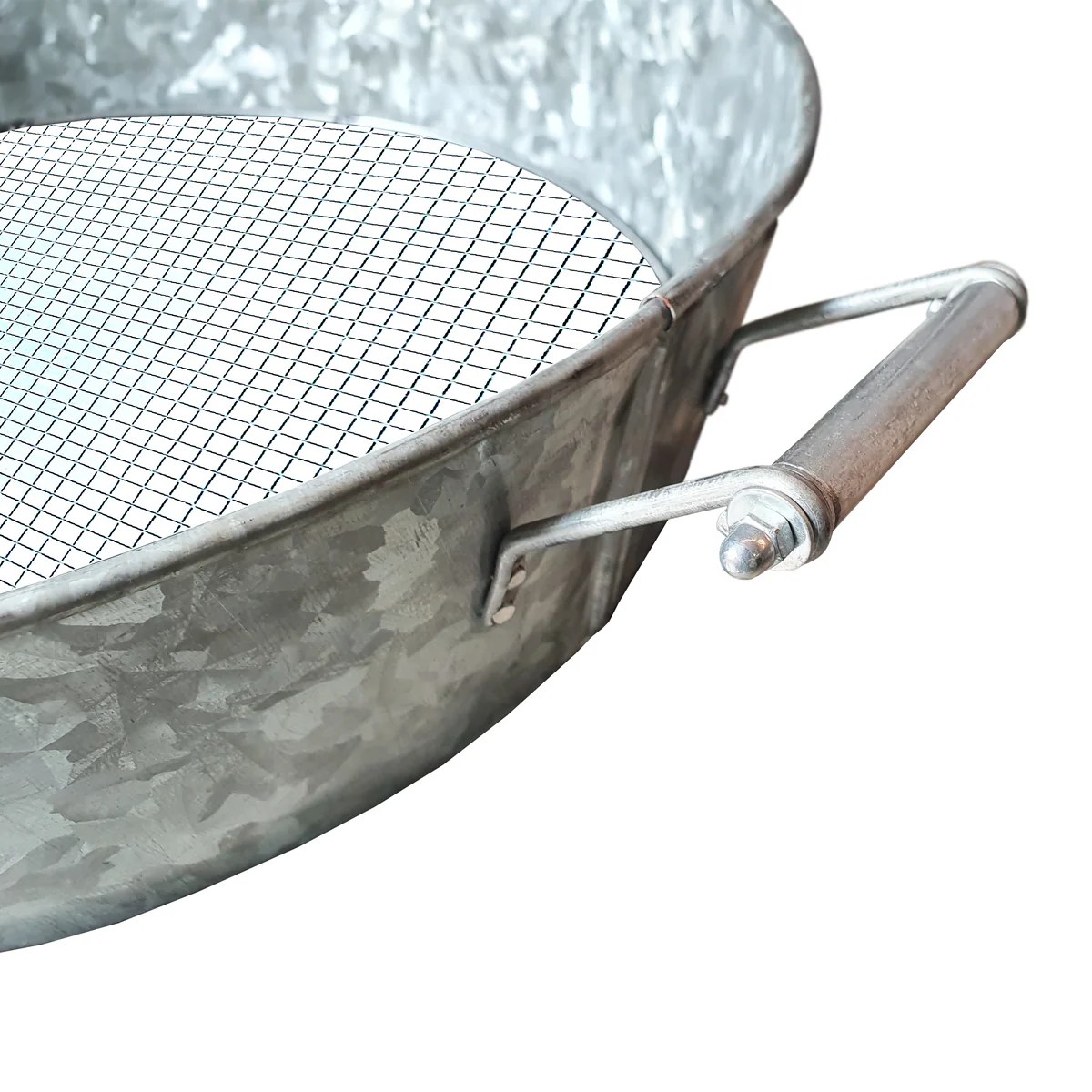 Round Galvanized Steel Compost Sifter with Handles