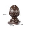 Brown Ceramic Artichoke Bookends, Square Base, Pair, 8.5"H, Decorative Bookends, Library Decor