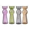 All Nested Glass Pillar Tealight Candle Holders, Set of 4, Multicolor