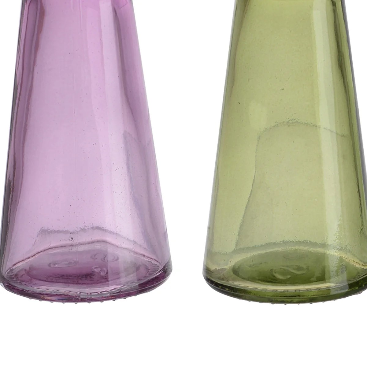 All Nested Glass Pillar Tealight Candle Holders, Set of 4, Multicolor