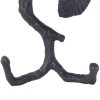 Black Wooden Branch Wall Hooks - Set of 2, Keyhole Hanging, Indoor/Outdoor, 7.5"H