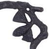 Black Wooden Branch Wall Hooks - Set of 2, Keyhole Hanging, Indoor/Outdoor, 7.5"H
