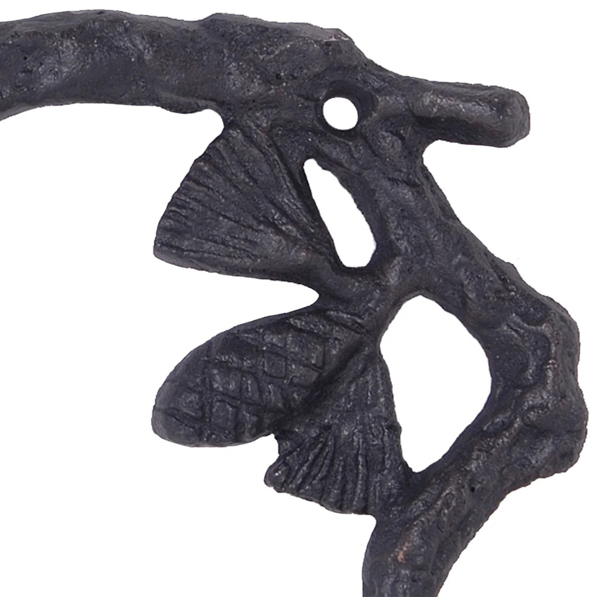 Black Wooden Branch Wall Hooks - Set of 2, Keyhole Hanging, Indoor/Outdoor, 7.5"H