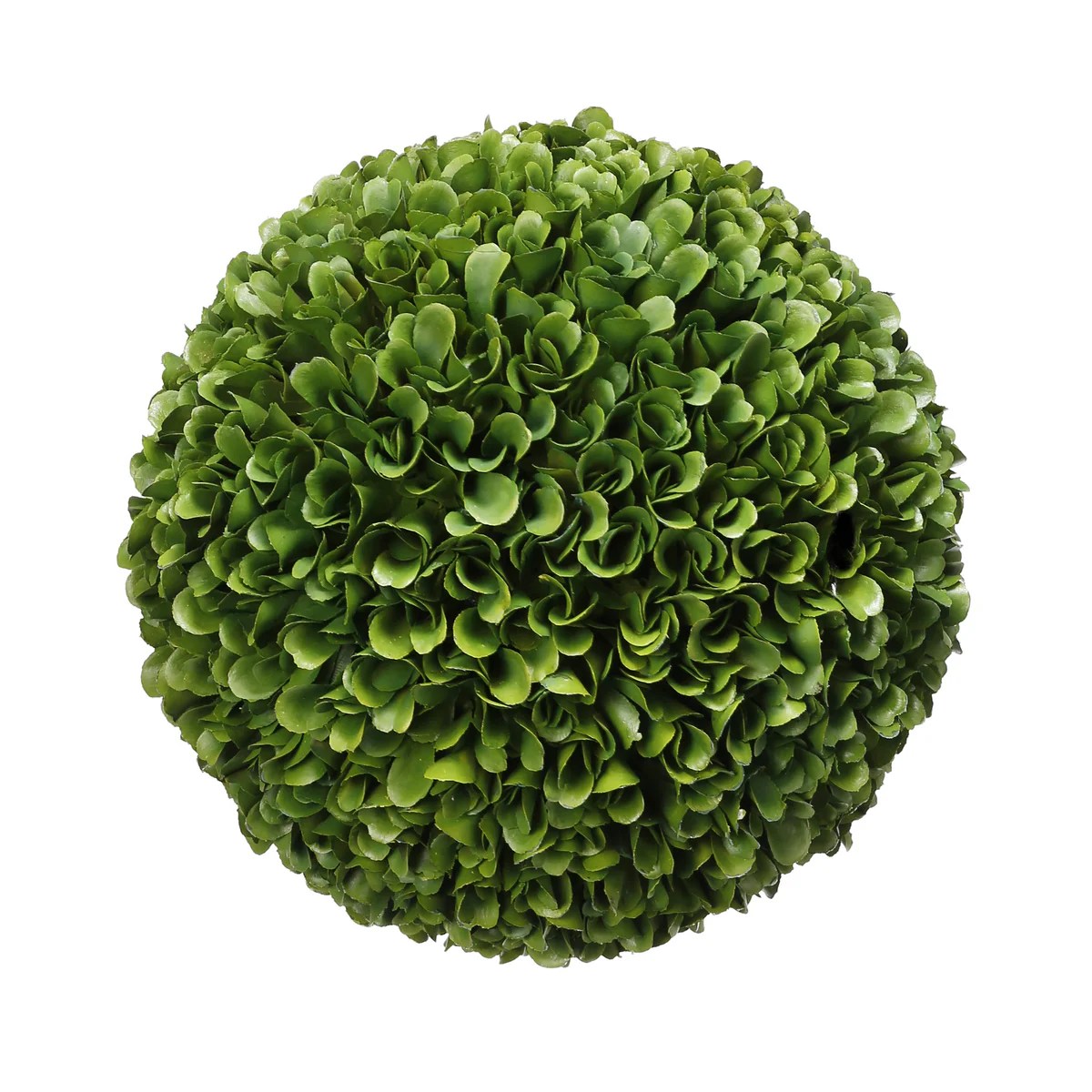 8.5" Faux Boxwood Topiary Ball - Green Plastic & Foam Decorative Sphere for Tabletop or Wall Hanging - Lightweight with Wire