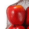Red Artificial Apples in Net Bag - 6 Pack Plastic Fake Fruit Decorative Bowl Filler Home Kitchen Tabletop Decor 8x8x5 Inches
