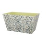 All Nested Blue & Beige Wooden Filigree Rectangular Storage Containers Set of 3 (Narrow Bottom) - Decorative Home Decor Accessories