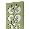 Quatrefoil Mirror Candle Holder, Green Wooden Tealight Holder, Floral Lattice Pattern, Decorative Home Decor, Tabletop Candle Stand