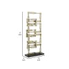 Jodie Gold Metal Accent Decor Stacked Squares Modern Geometric Ornament 27" Tall