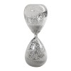 Doug 10 Inch White Sand Hourglass Timer, Glass Tabletop Decor Accent, Modern Contemporary Home Decor