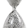Doug 10 Inch White Sand Hourglass Timer, Glass Tabletop Decor Accent, Modern Contemporary Home Decor